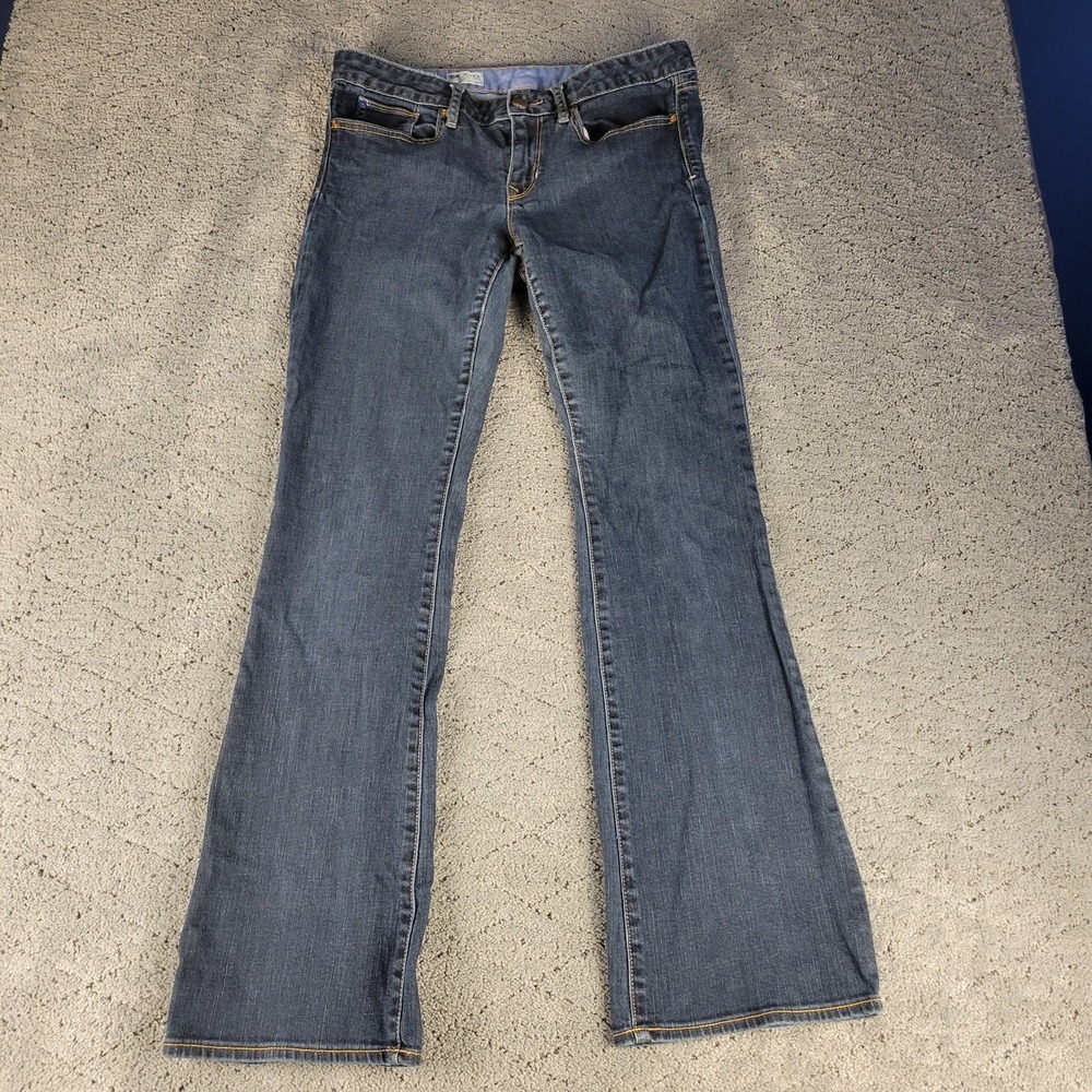 Gap 1969 Jeans Womens 30 Blue Curvy Bootcut‎ Dark Wash Denim Low Rise Stretch
